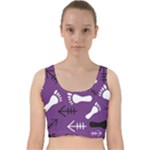 PURPLE Velvet Racer Back Crop Top