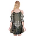 Wonderful Decorative Dragon On Vintage Background Cutout Spaghetti Strap Chiffon Dress View2