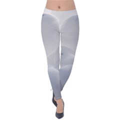 White Toy Balloons Velvet Leggings by FunnyCow