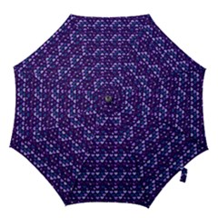 Hearts Butterflies Blue Hook Handle Umbrellas (large) by snowwhitegirl