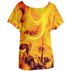 Fire And Flames Women s Oversized Tee by FunnyCow