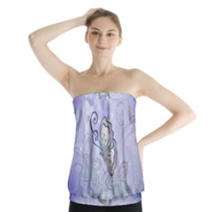 Wonderful Butterlies With Flowers Strapless Top by FantasyWorld7