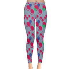 Bubblegum Cherry Blue Inside Out Leggings by snowwhitegirl