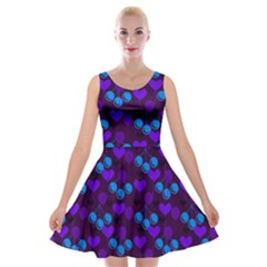 Night Cherries Velvet Skater Dress by snowwhitegirl