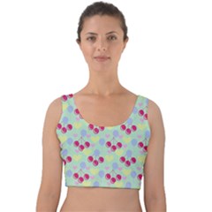 Birthday Cherries Velvet Crop Top by snowwhitegirl