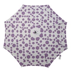 Violet Dots Hook Handle Umbrellas (large) by snowwhitegirl