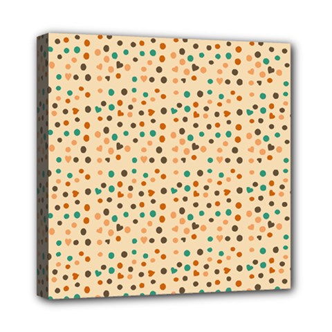 Vintage Hearts Mini Canvas 8  X 8  by snowwhitegirl
