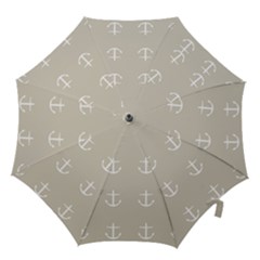 Lt Grey Anchors Hook Handle Umbrellas (large) by snowwhitegirl