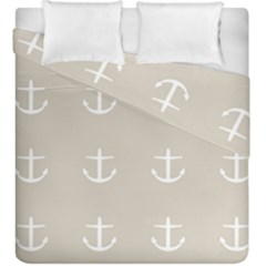 Lt Grey Anchors Duvet Cover Double Side (king Size) by snowwhitegirl
