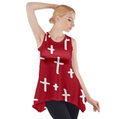 Red White Cross Side Drop Tank Tunic by snowwhitegirl