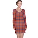 Red Yellow Plaid Long Sleeve Nightdress View1