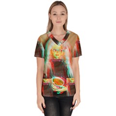 Eating Lunch 3d Scrub Top by snowwhitegirl