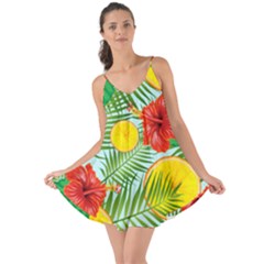 Orange Tropics Blue Love The Sun Cover Up by snowwhitegirl