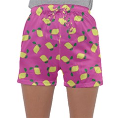 Lemons Pink Sleepwear Shorts by snowwhitegirl