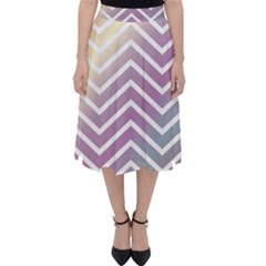 Ombre Zigzag 01 Folding Skater Skirt by snowwhitegirl