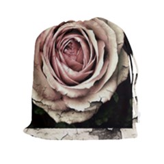 Vintage Rose Drawstring Pouch (xxl) by vintage2030