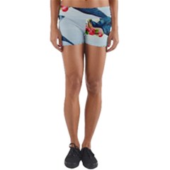Blue Bird Yoga Shorts by vintage2030