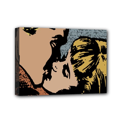 Kiss Kiss Mini Canvas 7  X 5  (stretched) by vintage2030