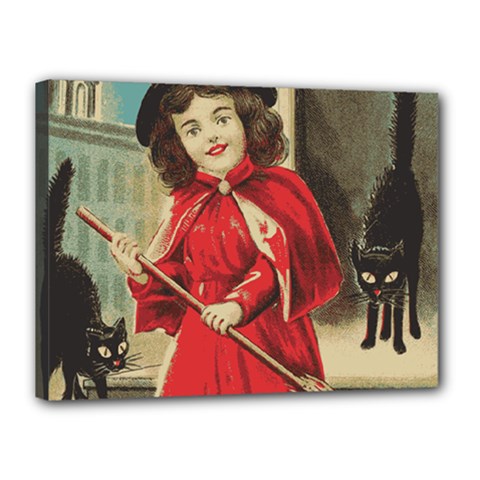 Haloweencard3 Canvas 16  X 12  (stretched) by vintage2030