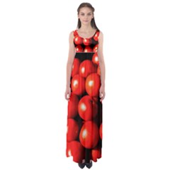 Pile Of Red Tomatoes Empire Waist Maxi Dress by FunnyCow