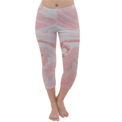 Pink Clouds Capri Winter Leggings  by WILLBIRDWELL