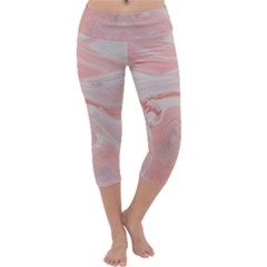 Pink Clouds Capri Yoga Leggings by WILLBIRDWELL