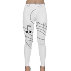 Music Partition Classic Yoga Leggings by alllovelyideas