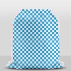 Oktoberfest Bavarian Blue And White Checkerboard Drawstring Bag (small) by PodArtist