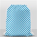 Oktoberfest Bavarian Blue and White Checkerboard Drawstring Bag (Small) View2