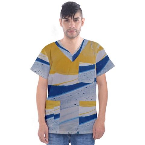Evening Tide Men s V-neck Scrub Top by WILLBIRDWELL