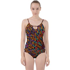 Background Abstract Texture Cut Out Top Tankini Set by Sapixe
