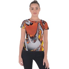 Special Fractal 24 Terra Short Sleeve Sports Top  by ImpressiveMoments