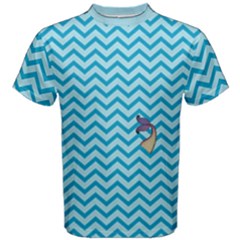 Chevron Mermaid Pattern Men s Cotton Tee by emilyzragz