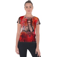 The Fairy Of Music Short Sleeve Sports Top  by FantasyWorld7