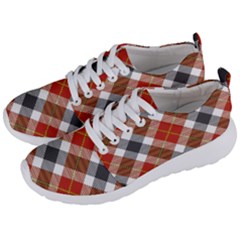 Smart Plaid Warm Colors Men s Lightweight Sports Shoes by ImpressiveMoments