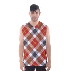 Smart Plaid Warm Colors Men s Basketball Tank Top by ImpressiveMoments