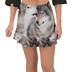 Lovable Wolves Fishtail Mini Chiffon Skirt by amazinganimals