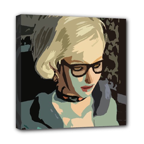 Girl Thinking Mini Canvas 8  X 8  (stretched) by snowwhitegirl