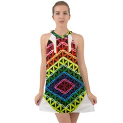 Hamsa Of God Halter Tie Back Chiffon Dress by CruxMagic
