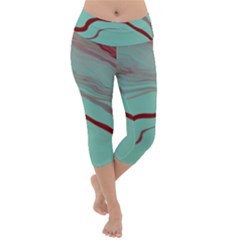 Floating Away Lightweight Velour Capri Yoga Leggings by WILLBIRDWELL