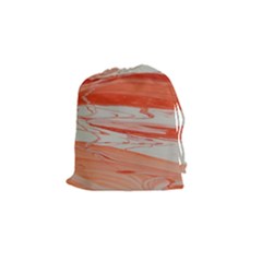 Orange Swirl Drawstring Pouch (small) by WILLBIRDWELL