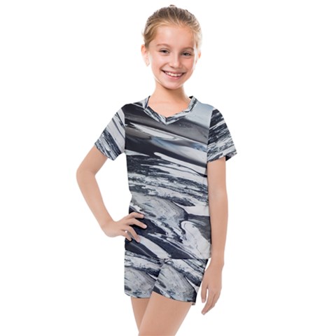 Space Orca Kids  Mesh Tee And Shorts Set by WILLBIRDWELL