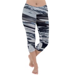 Space Orca Lightweight Velour Capri Yoga Leggings by WILLBIRDWELL