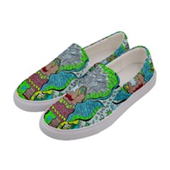Cosmic Planet Angel Women s Canvas Slip Ons by chellerayartisans