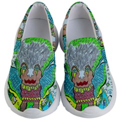 Cosmic Planet Angel Kid s Lightweight Slip Ons by chellerayartisans