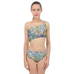 Supersonic Volcanic Moonship Spliced Up Two Piece Swimsuit by chellerayartisans