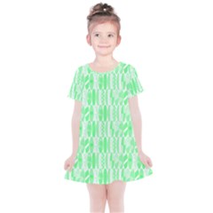 Bright Lime Green Colored Waikiki Surfboards  Kids  Simple Cotton Dress by PodArtist