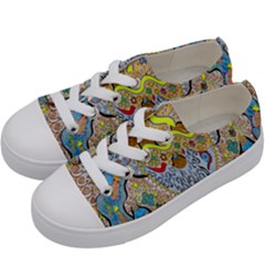 Supersonic Sun Kids  Low Top Canvas Sneakers by chellerayartisans