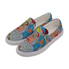 Cosmic Moon Angel Women s Canvas Slip Ons by chellerayartisans
