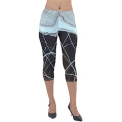 Blue Shell Lightweight Velour Capri Leggings  by WILLBIRDWELL